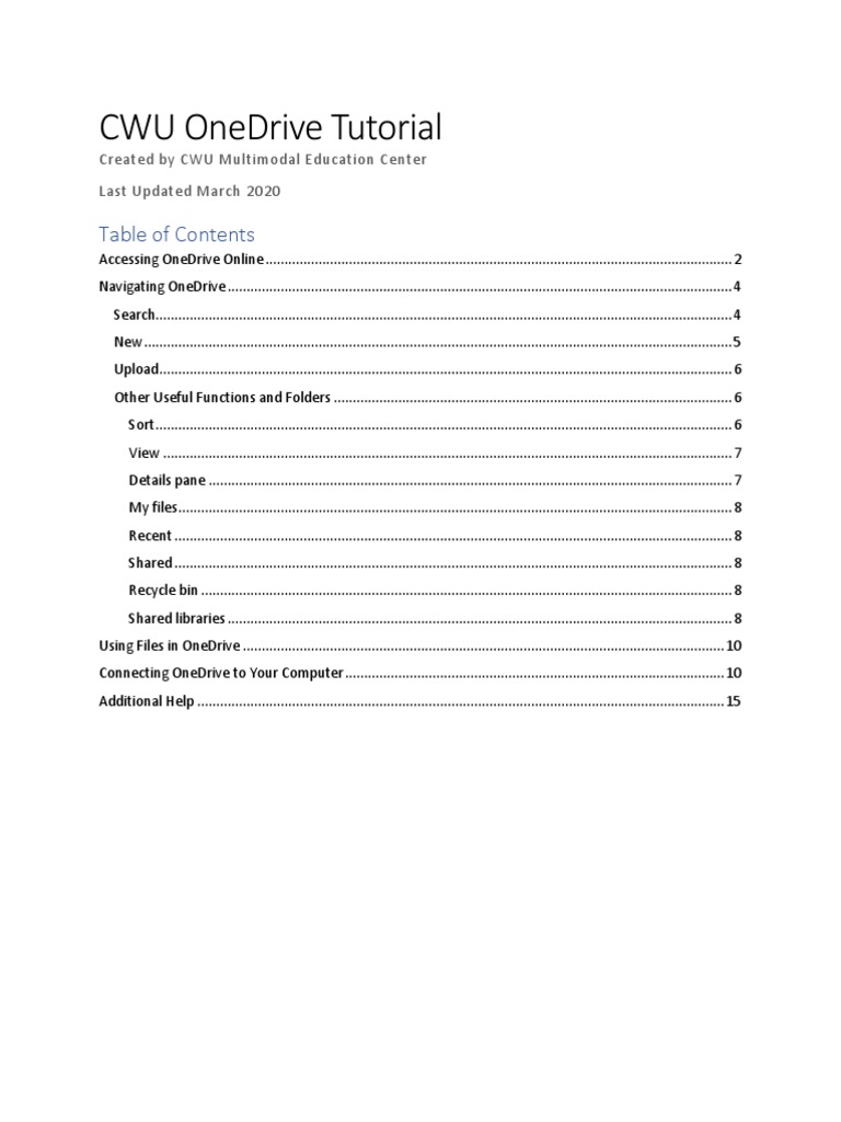 Onedrive tutorial pdf computer file microsoft outlook