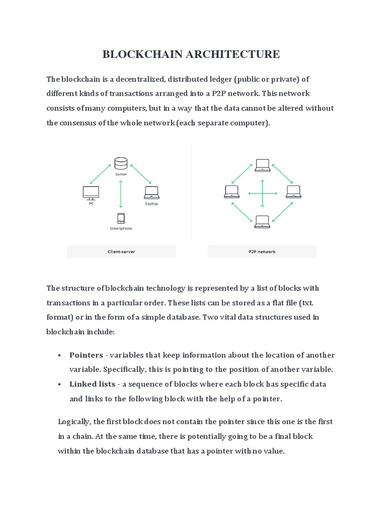 Overview of Blockchain Architecture | PDF | Cryptocurrency | Computer ...