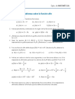 Funciones afines: representación gráfica y cálculo