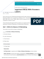 Top 100 Marketing Management MCQ With Answers & Explanation (2021)