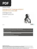 Scheme of Work: Cambridge IGCSE / Cambridge IGCSE (9-1) Computer Science 0478 / 0984