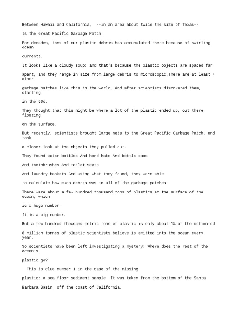 Why 99 Of Ocean Plastic Pollution Is Missing English Pdf Sea