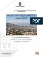 01 - PGIRS - Municipio de Medellín 2020