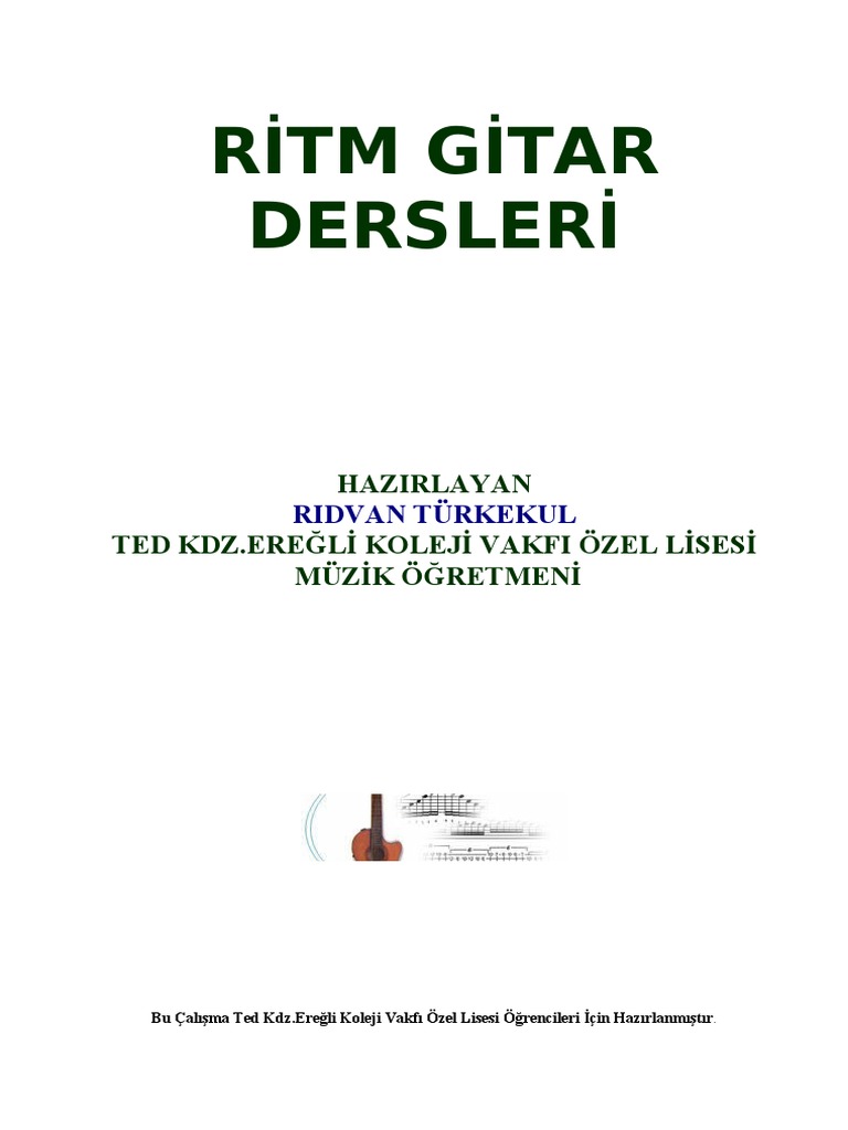 Ritm Gitar Dersleri Ridvan Turkekul Pdf