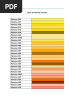 Carta de Colores Pantone