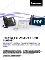 KX NT550 Panasonic Folleto Brochure Especificaciones KX NT551 KX NT553 KX NT556 CASTelecom