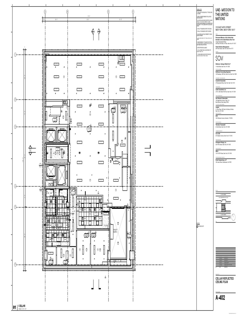 A-402 - Cellar Reflected Ceiling Plan | PDF | Building Technology ...