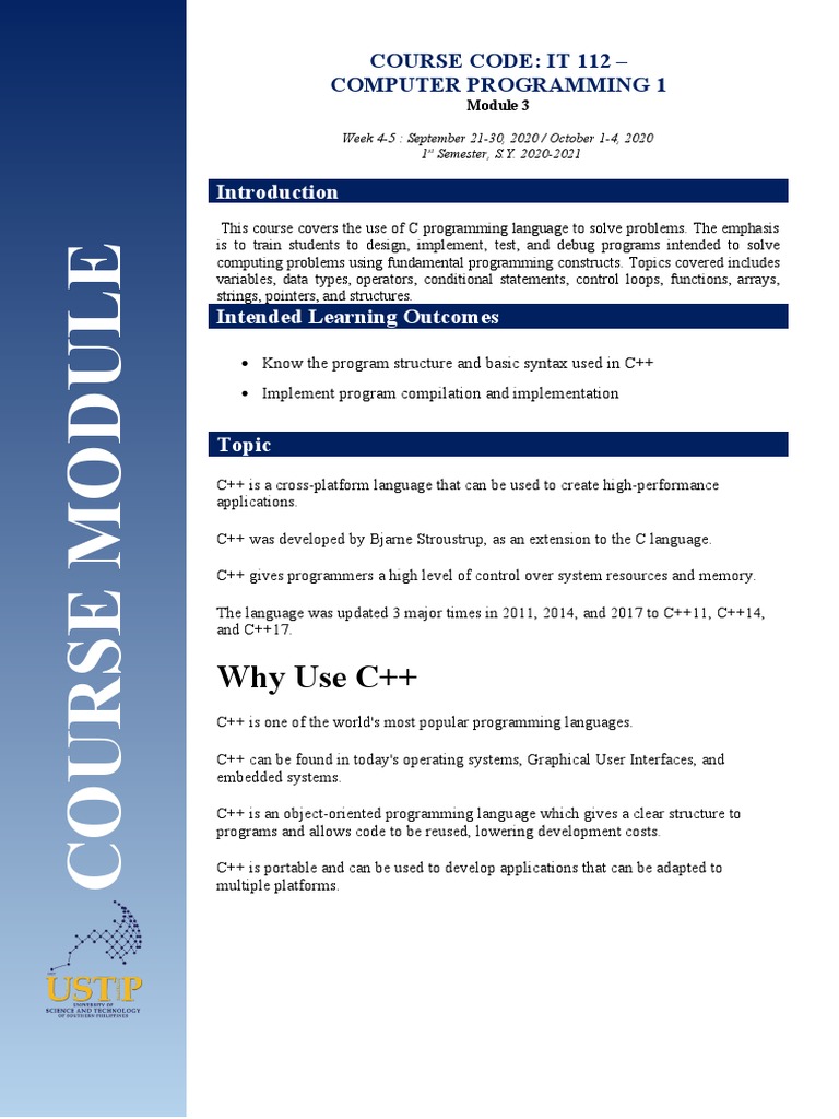 Module 3 With Template | PDF | C++ | C (Programming Language)