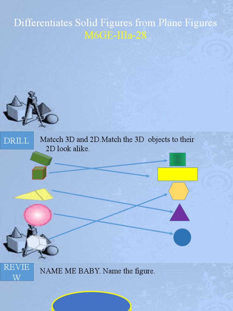 Differentiating Solid and Plane Figures | PDF | Shape | Rectangle
