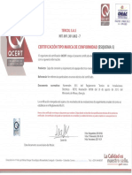 Certificado Cajas de Empalme Plasticas