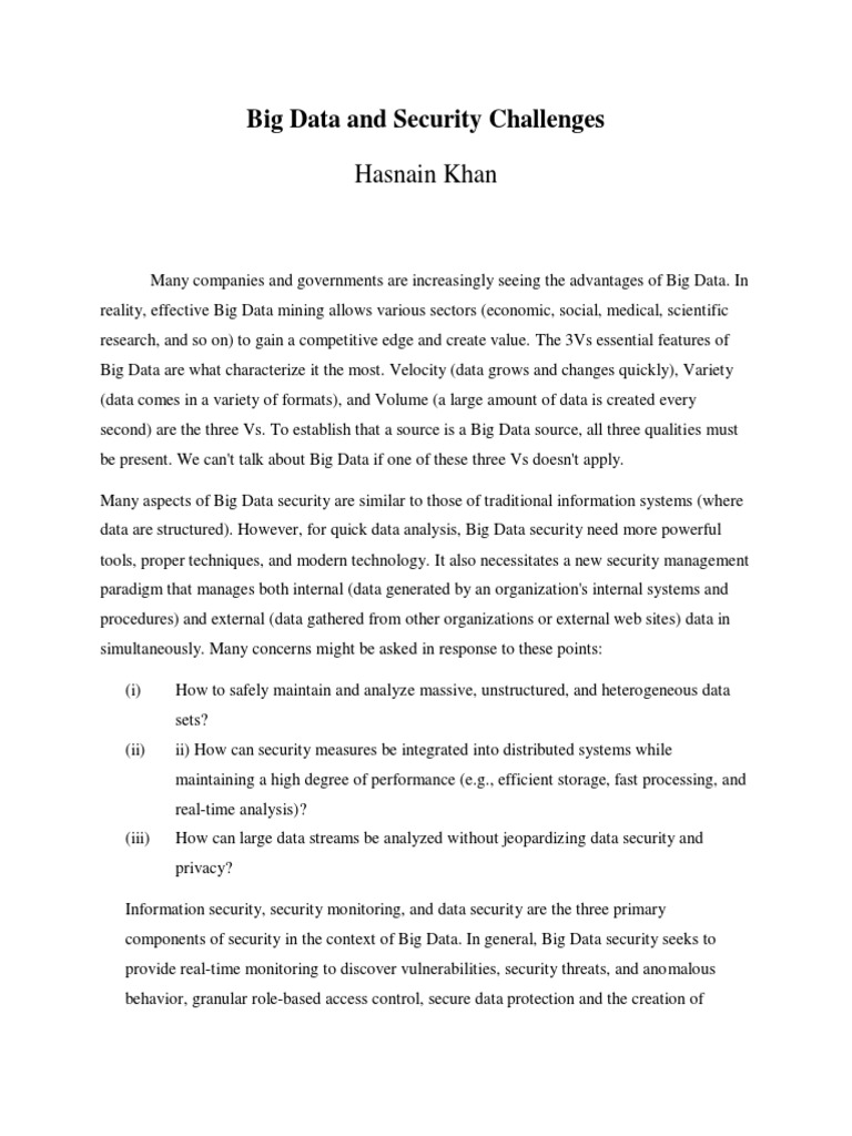 Big Data Security Challenges and Solutions | PDF | Big Data | Encryption