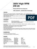 300V High RPM 0W-20: Racing Lubricant For Racing Cars 100% Synthetic - Double Ester Technology