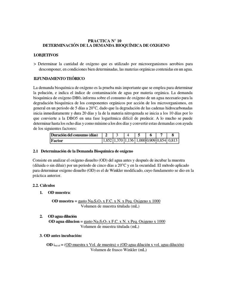 Determinacion de La DBO5 | PDF | Materiales | Ciencias fisicas