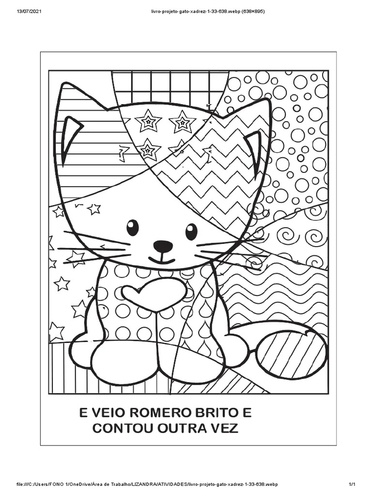 Livro Projeto Gato Xadrez 1 33 638