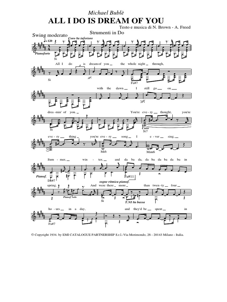 All I Do Is Dream of You | PDF