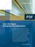 Lean Six Sigma Enterprise Transformation