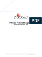 IT Project Portfolio Management: Doing The Right Things Right