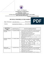 Department of Education: Individual Workweek Accomplishment Report