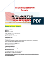 Canada Job Opportunity List