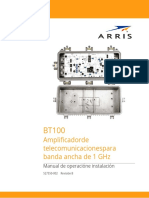 STARLINE BT100 1 GHZ Broadband Telecommunications Amplifier Installation and Operation Manual (Spanish-Language Version)