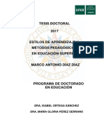 Diaz - Diaz - Marco - Antonio - Tesis Doctoral Estilos de Aprendizaje y Metodos Pedagocico en Ed Sup-2017