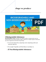 Types of Garbage We Produce: I Biodegradable Substances