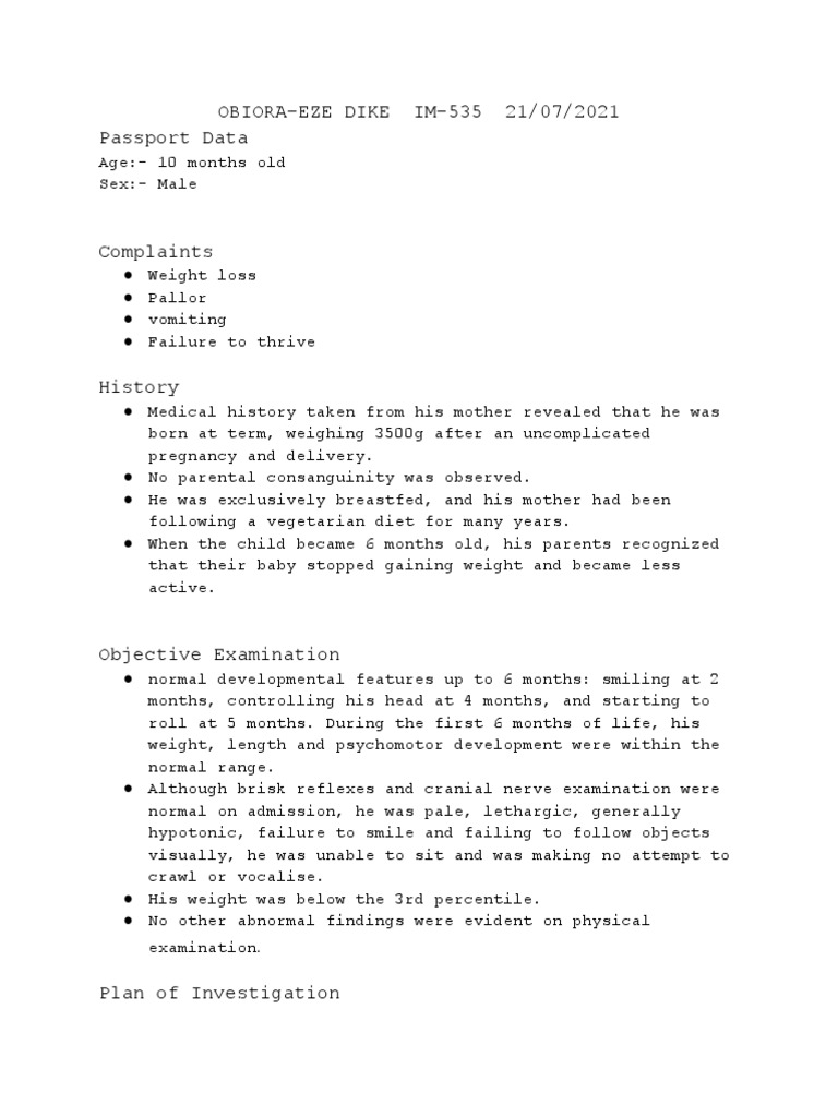 Pediatrics Summer T3 PDF Vitamin B12 Anemia