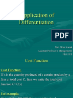 Application of Differentiation to Find Maximum and Minimum Values