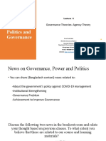 MDS-506: Power, Politics and Governance: Governance Theories: Agency Theory