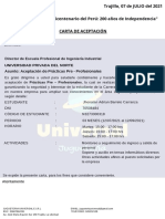 Carta de Aceptacion Adrian B - Jugueteria Universal E.I.R.L.