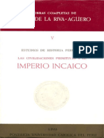 Obras de Riva Aguero El Imperio Incaico Tomo 5