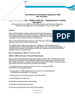 Continuing Airworthiness Commission Regulation (EU) No 1321/2014 EASA Ref 2020-00026 - CAMO.A.305 (C) (E) - Requirements For Safety Managers