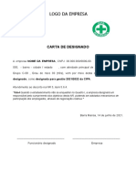 Carta de Designação Da CIPA - em Branco