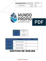 MP-COM-PRO-001 Gestion de Quejas