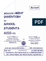 Adjustment Inventory School Students: Manual