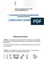 7 e 8. Escoamento de F. Incompressivéis