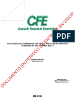 CFE 52210 - 47 - Aisladores de Suspensión Sintéticos para Líneas Áereas 161 - 400 KV
