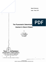Fluorometric Determination of Uranium in Natural Waters
