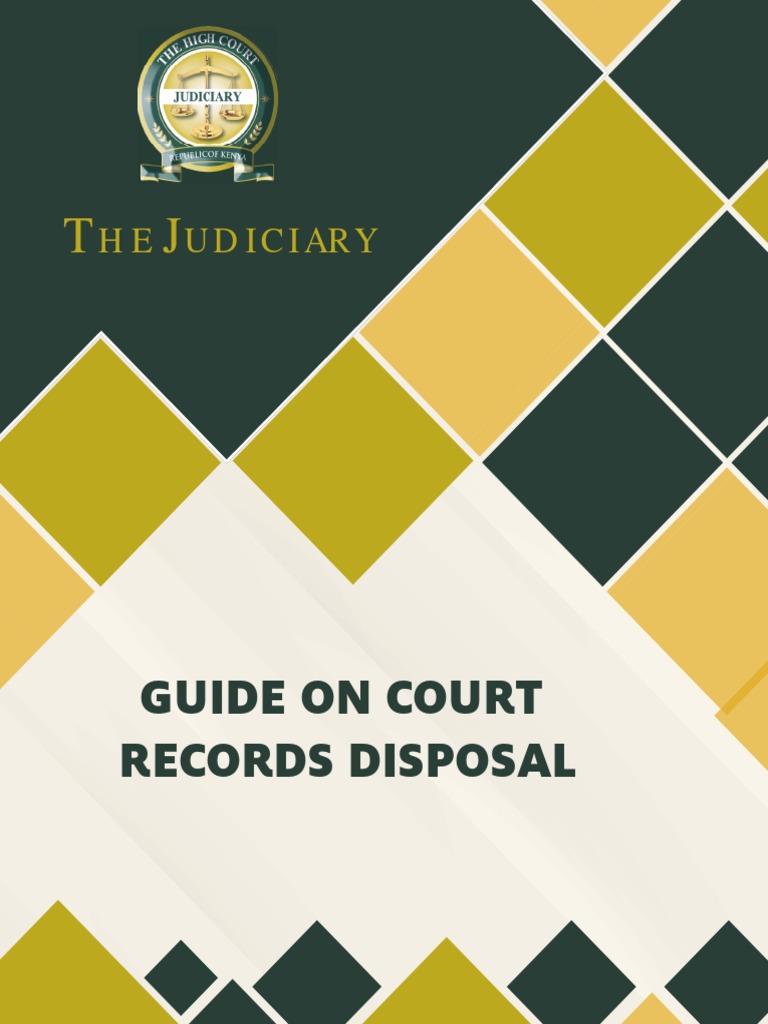 Final Guide On Court Records Disposal PDF Records Management High