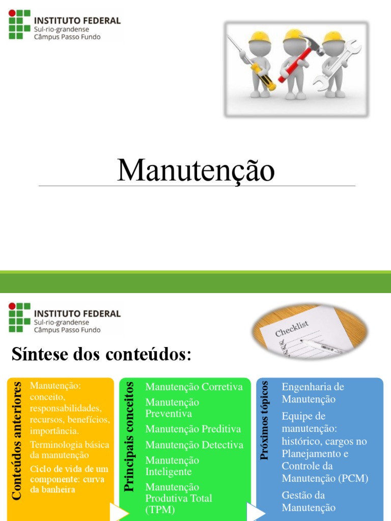 Manutenção - Aula 03 - Tipos de Manutenção | PDF | Fabricação enxuta