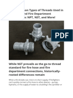 #82 - Common Types of Threads Used in Fire Hose and Fire Department Connections - NPT, NST, and More