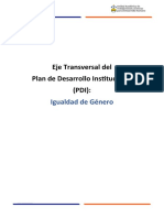 Plan de Trabajo - PDI - IgualdadGenero