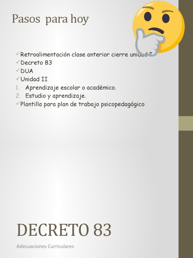 Decreto 83 9-9 | PDF | Plan de estudios | Evaluación