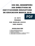 Evaluacion Del Desempeño en Cargos Directivos de Instituciones Educativas de Educacion Basica 2018