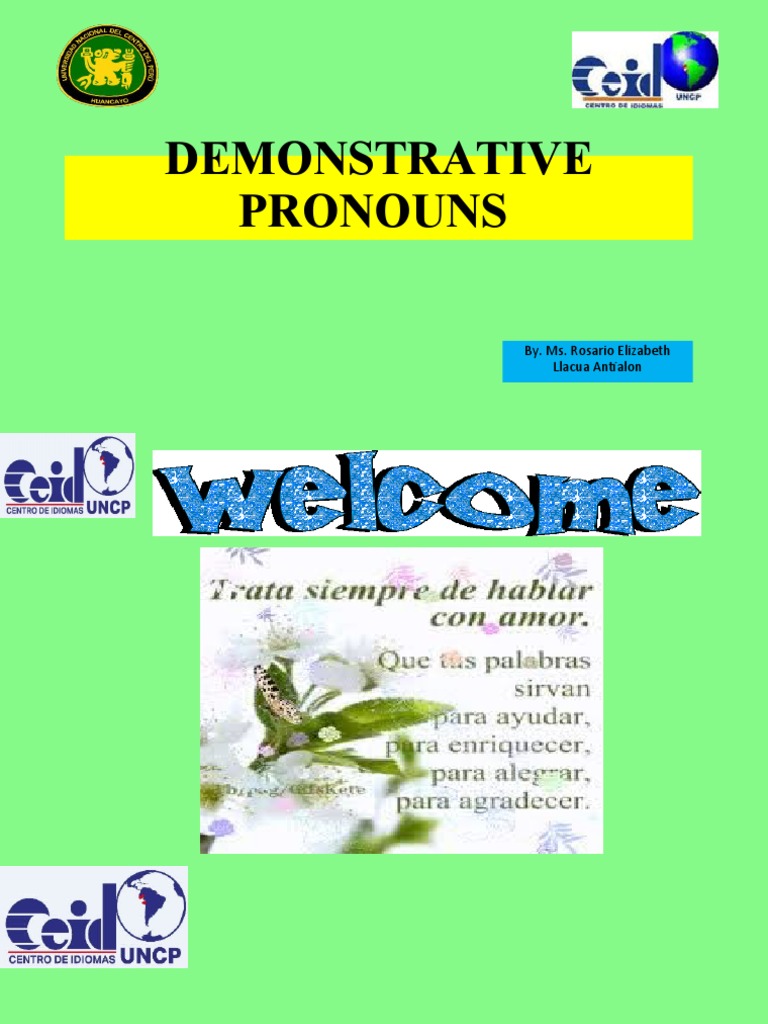 Understanding Demonstrative Pronouns | PDF | Language Arts & Discipline