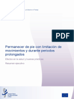 Permanecer de Pie Con Limitación de Movimientos y Durante Periodos Prolongados