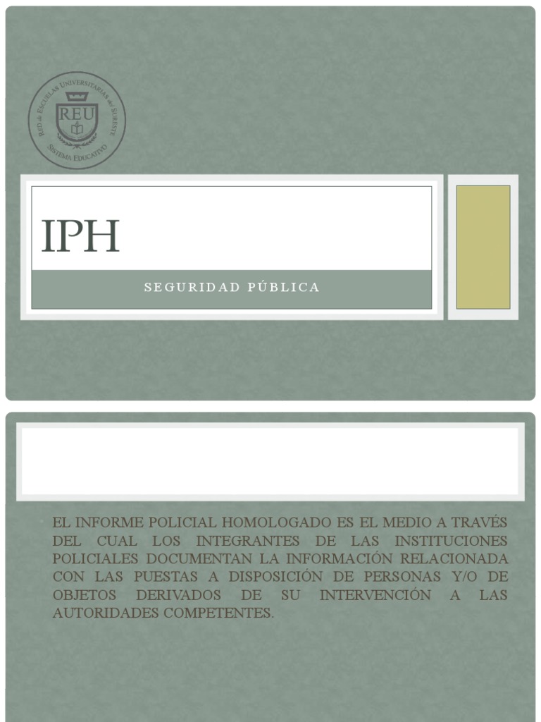 Llenado de IPH: Manual y Ejemplo 2025 | PDF | Ciencias sociales | Derecho