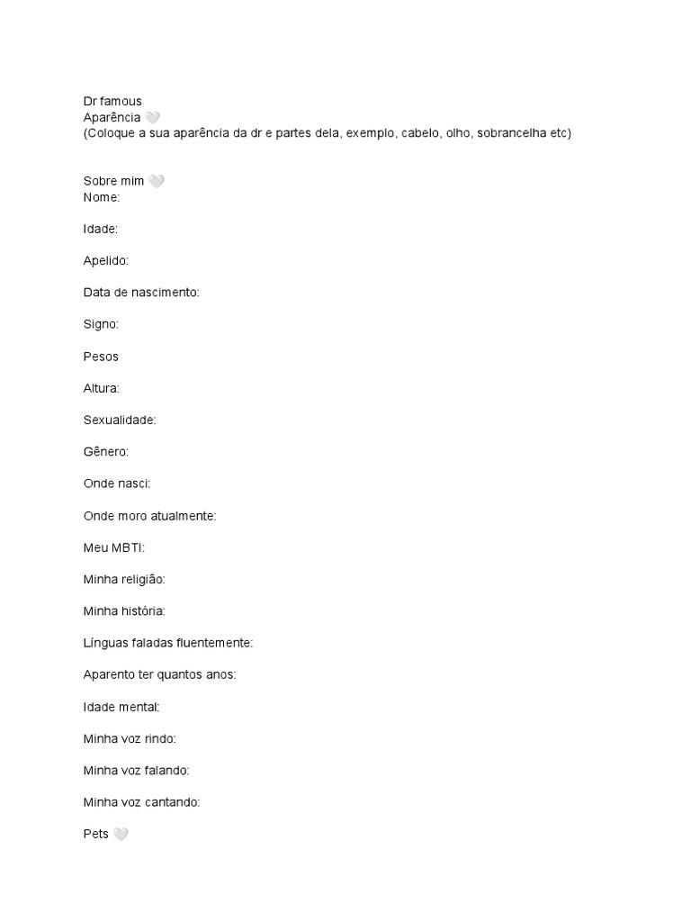Modelo de Script para DR | PDF | Estilo de vida