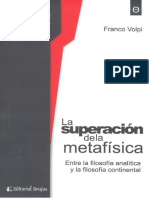 Volpi, La Superacion de La Metafisica