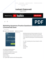 Marketing Awareness Practice Questions For AAI JE (Commercial) Exam